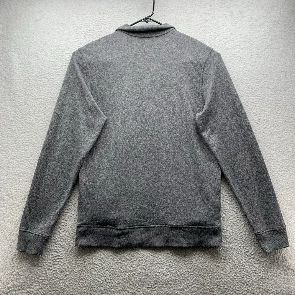 Travis Mathew Sweater Mens Large L Gray Golf Pullover Fleece Lined Collared Dad